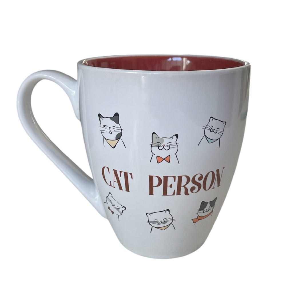 NWOT Cat parent kitty ceramic coffee and tea mug OS in white